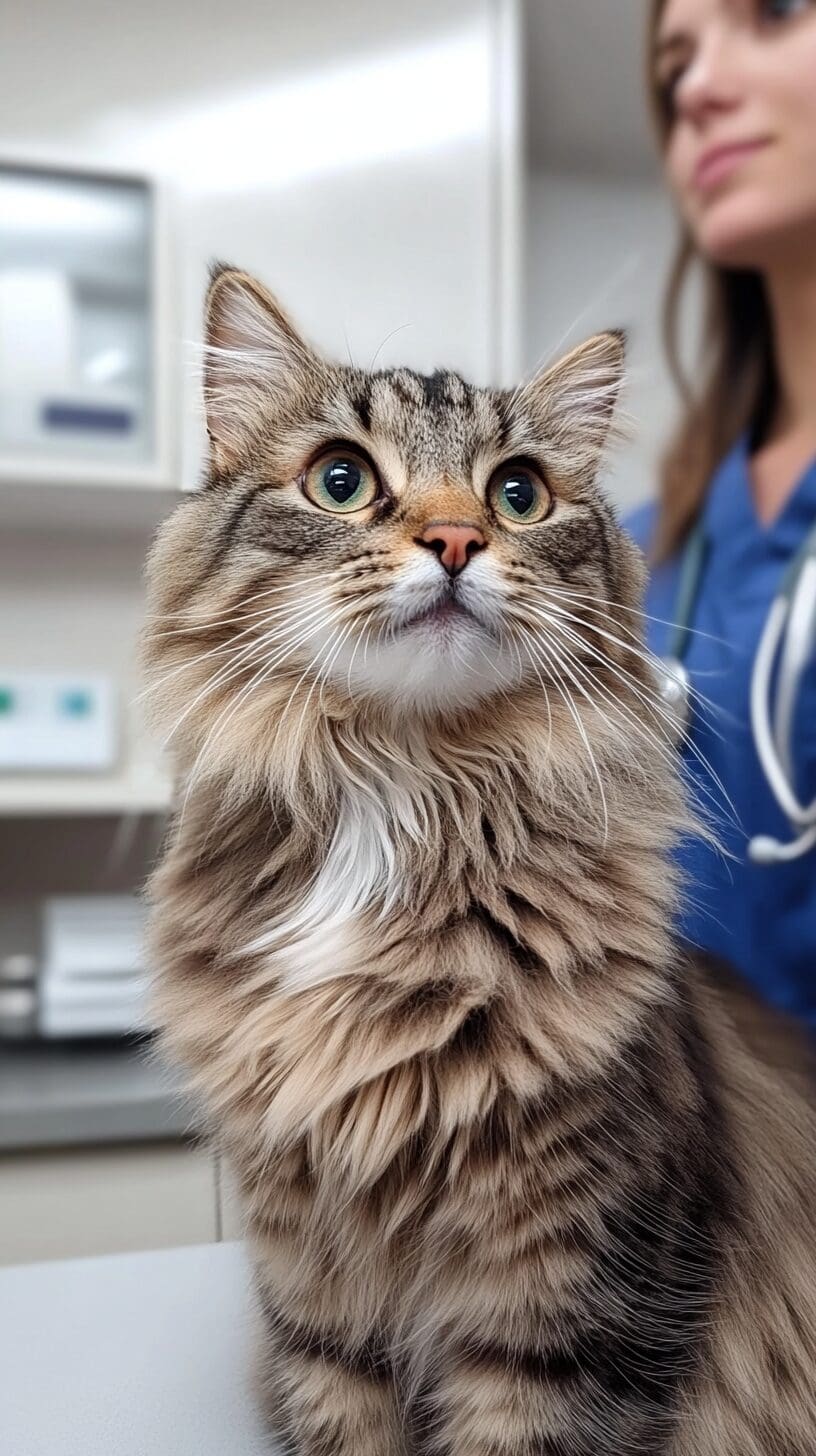 Pet_Insurance_Close-up_of_a_vet_using_a_stethoscope_on_a_fluffy_cat affordable pet insurance